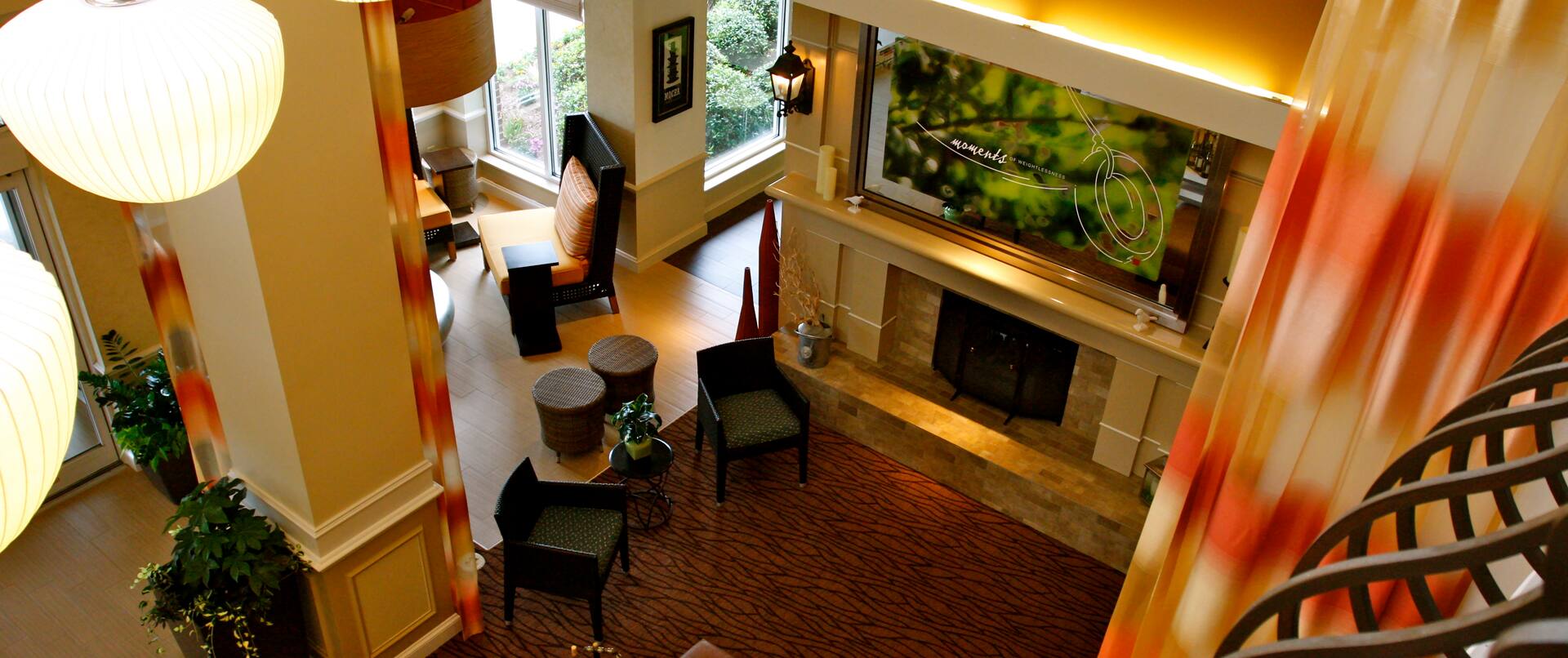 Overhead View of Lobby Seating