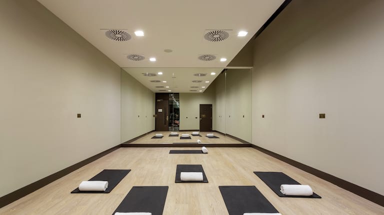 Yoga Studio with Mats on the Floor