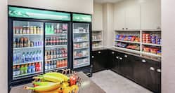 Suite shop with fridges and snacks