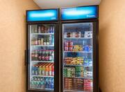Cases with Cold Beverages and Frozen Food Items