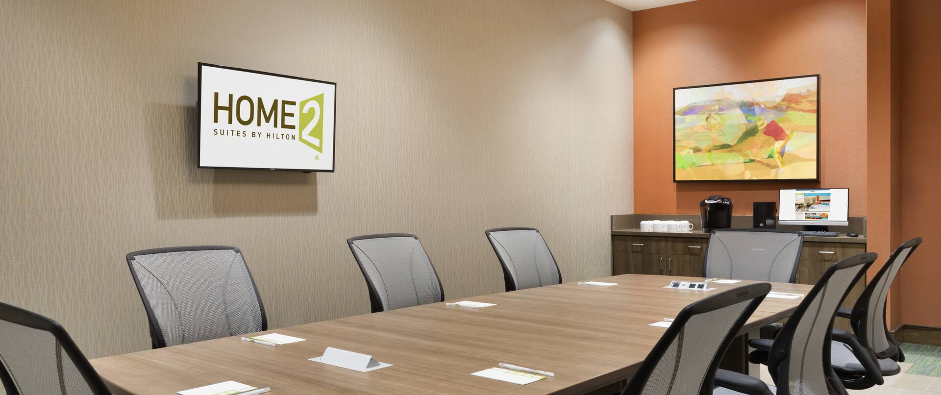 Conference Table and Chairs in Boardroom