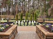 Life-Size Chess Board in Garden Courtyard
