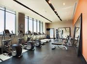 Fitness Center with Cross-Trainers, Treadmills and Weight Bench