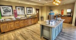 Breakfast Buffet Area and Coffee Station
