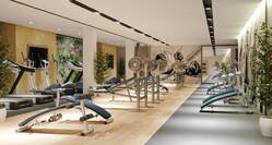Fitness Center with Various Gym Equipment