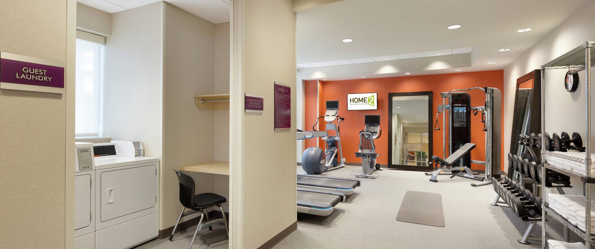 Spin2 Cycle Laundry Facilities and Fitness Center