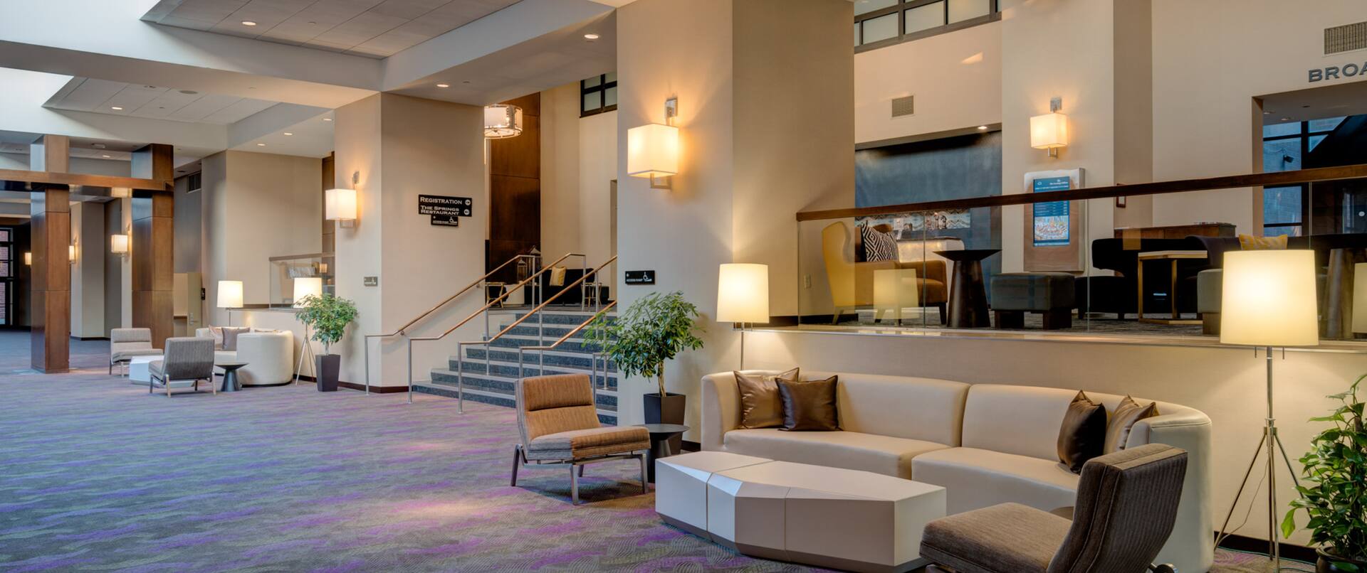 Lobby area with comfortable seating