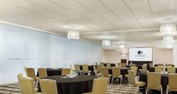 The Crystal Ballroom is 962 sq ft and can accommodate up to 200 guests.