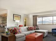 Presidential Suite Living and Lounge Area with Modern Furnishings and Scenic View
