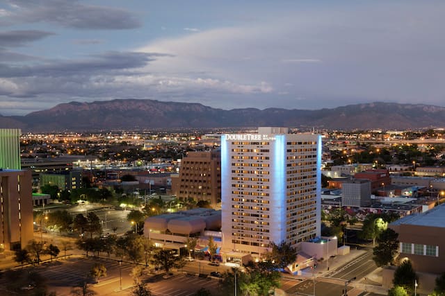 DoubleTree Building Exterior at Night