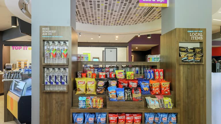 Hotel Market Snack and Beverage Selections