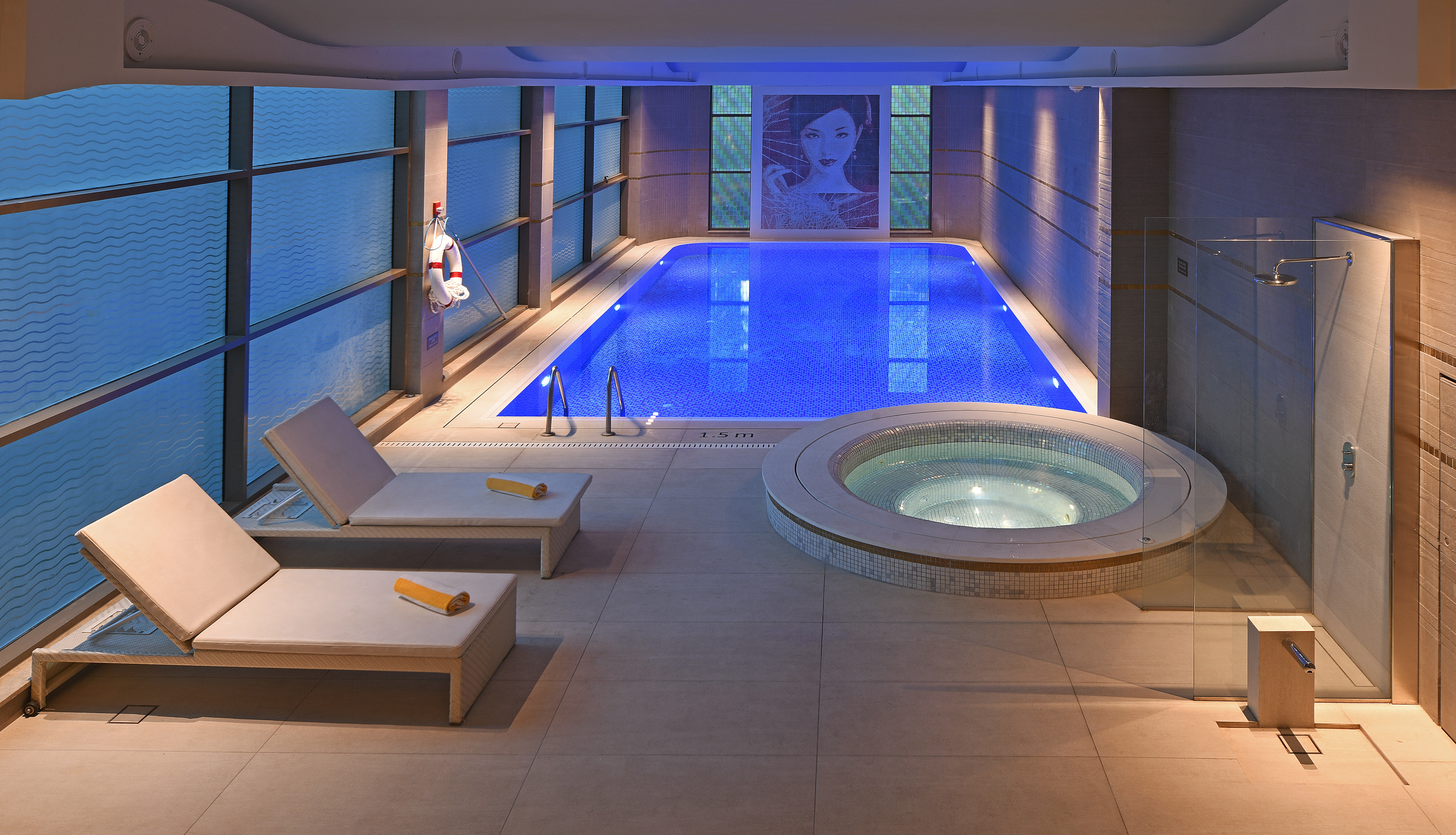 spa indoor pool and whirlpool