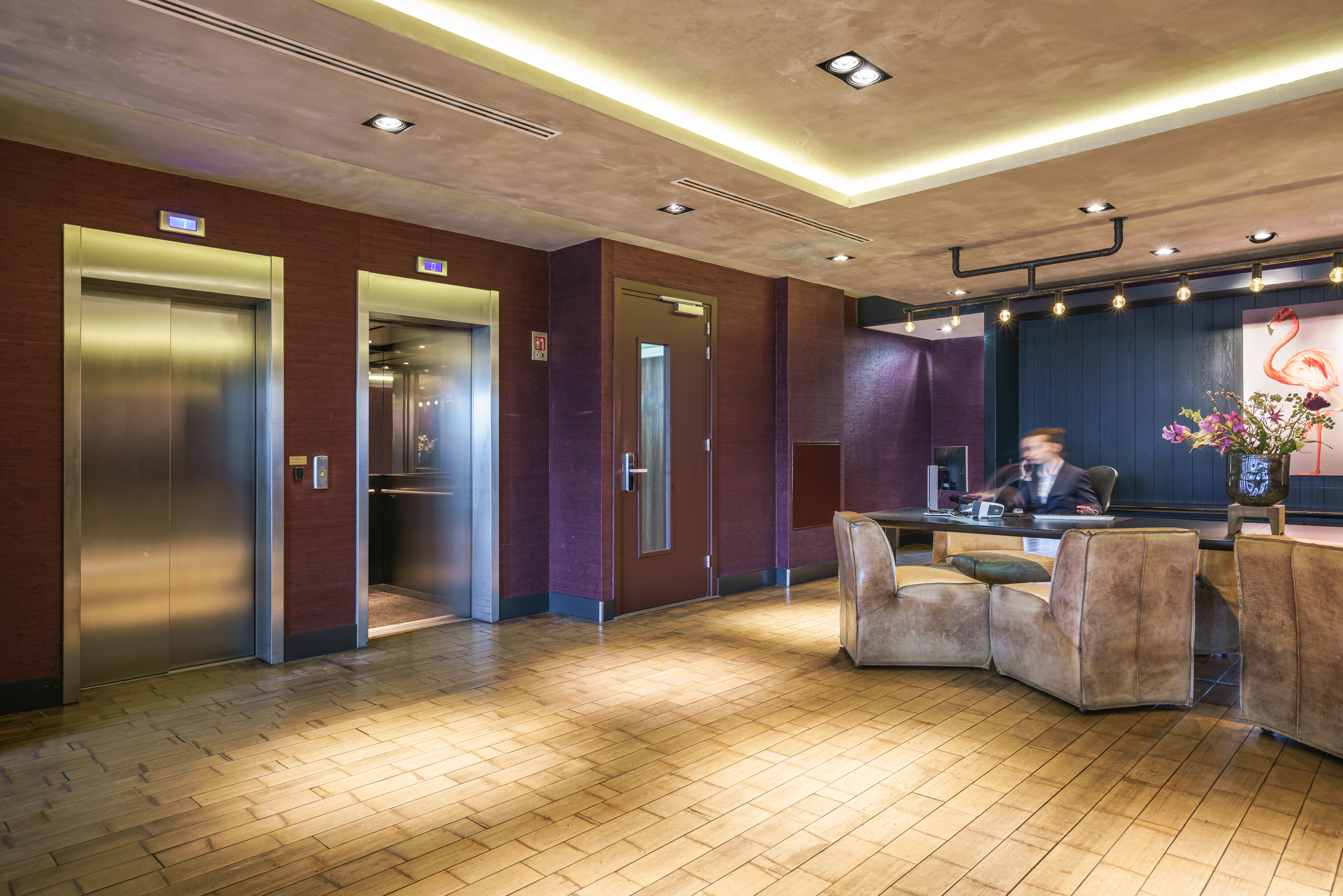 Reception and Elevators in Lobby Area 