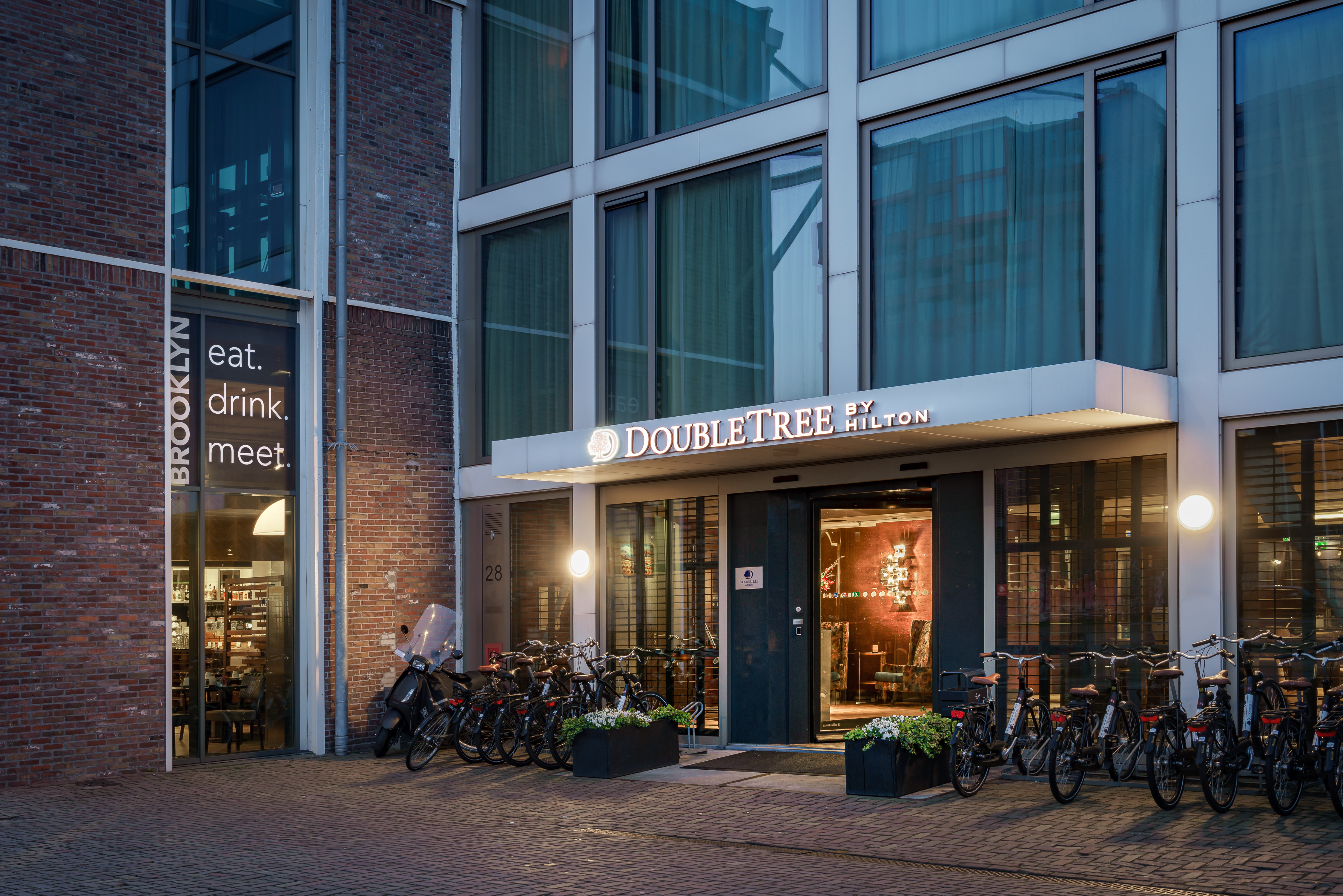 Entrance with Bicycles of DoubleTree by Hilton Hotel