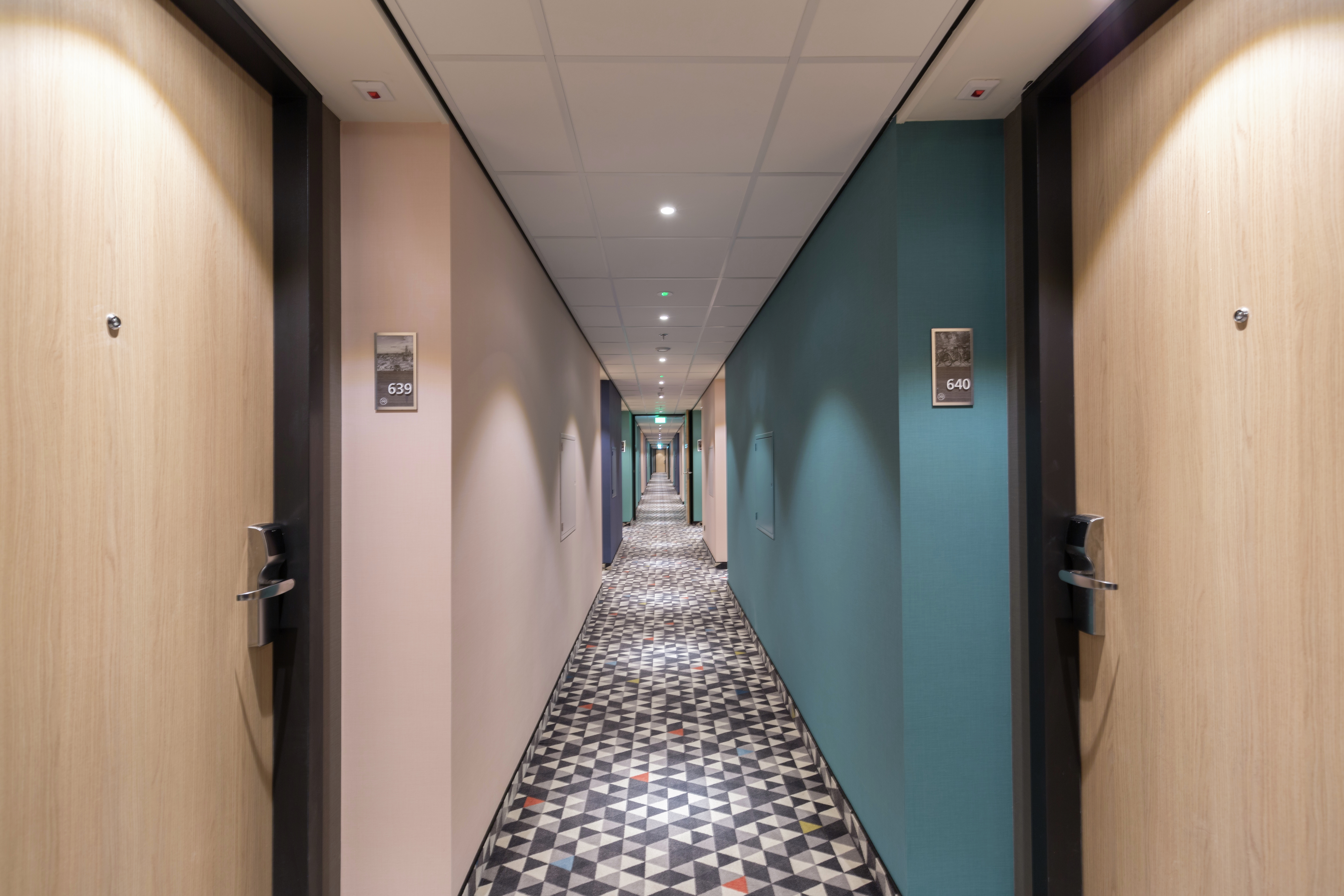 Hotel Hallway Area for Guestrooms