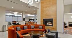 Lobby, Fireplace, Seating