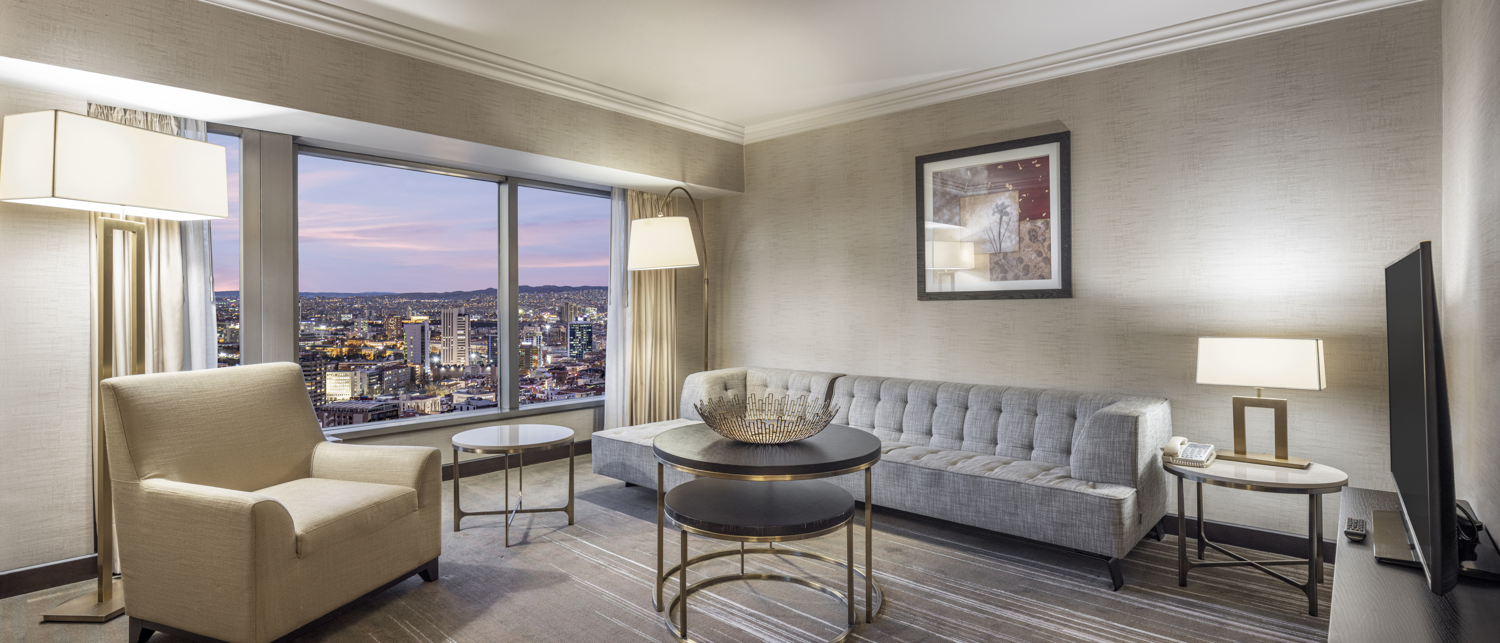 Suite Living Room with City View