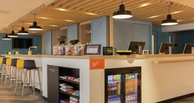 Front Desk and Bar With Snack Shop