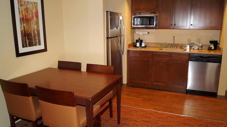 Table and Kitchen in Suite