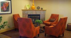 Chairs and Fireplace in Lobby
