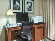 Business Center with Desktop Computer, Office Chair and Printer