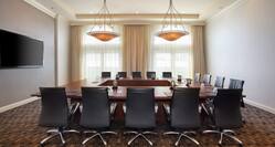 Executive Boardroom Meeting Room with square table setup