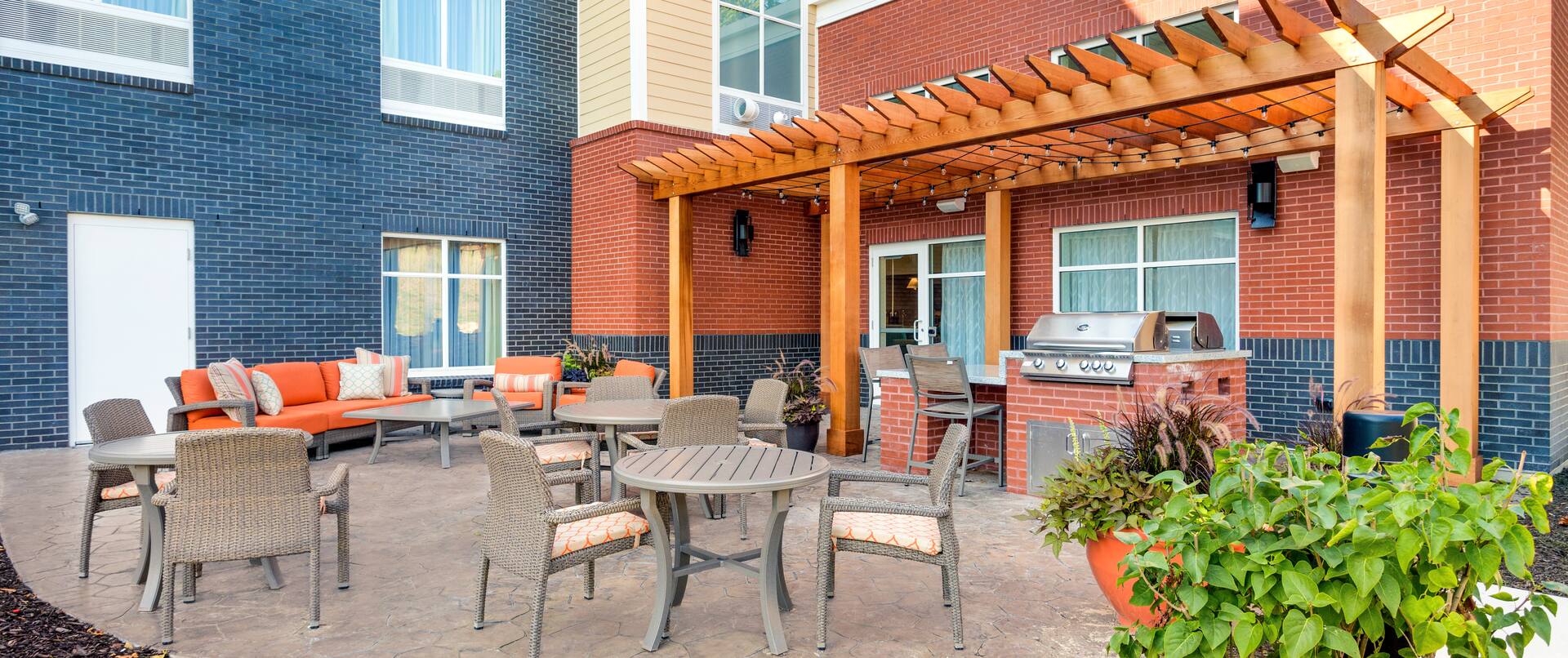 Back Patio Seating and Grill