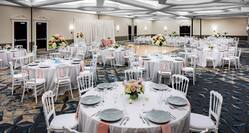 Ballroom with Banquet Tables and Dance Floor