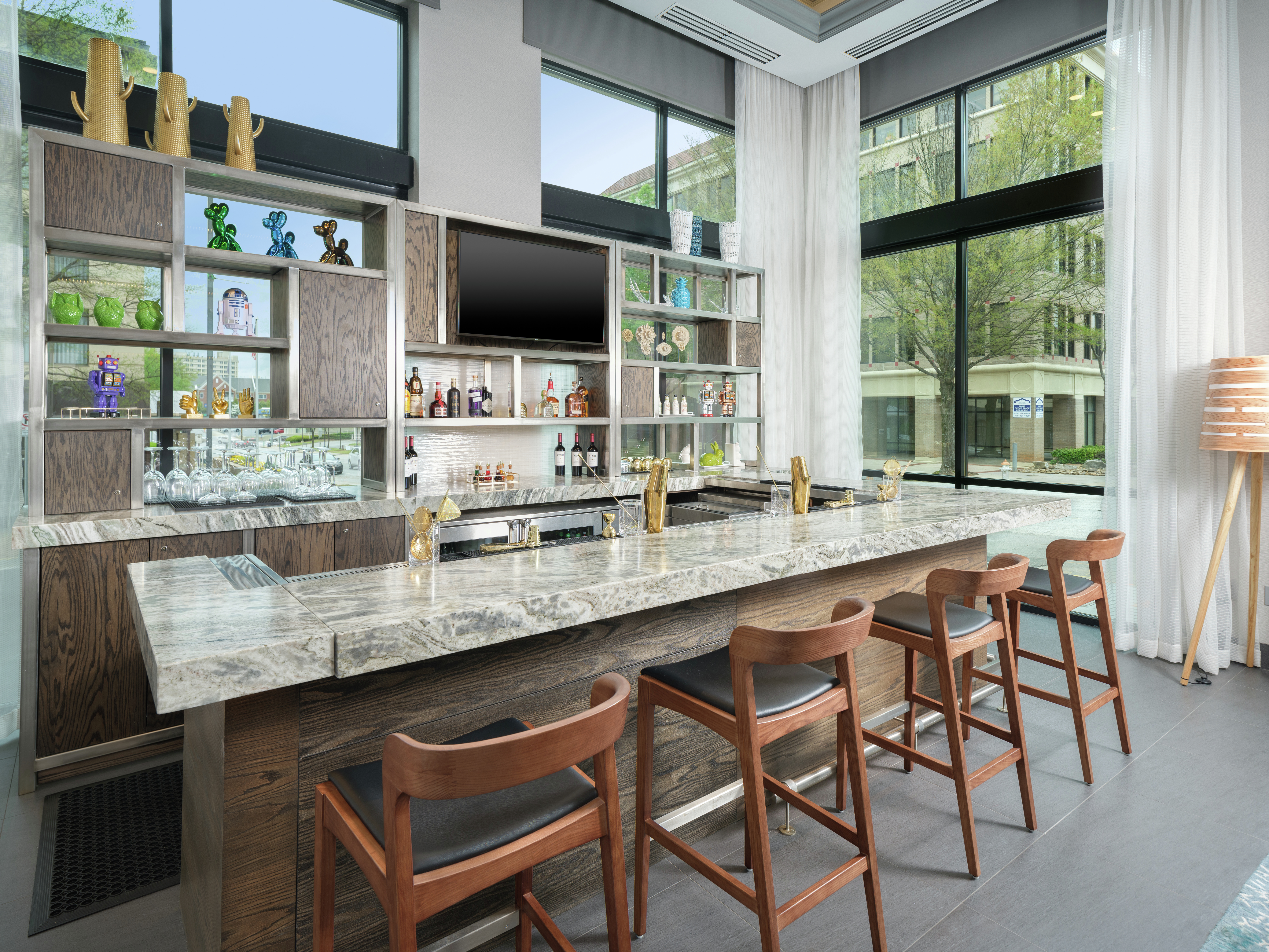 Bar with Counter and Chairs