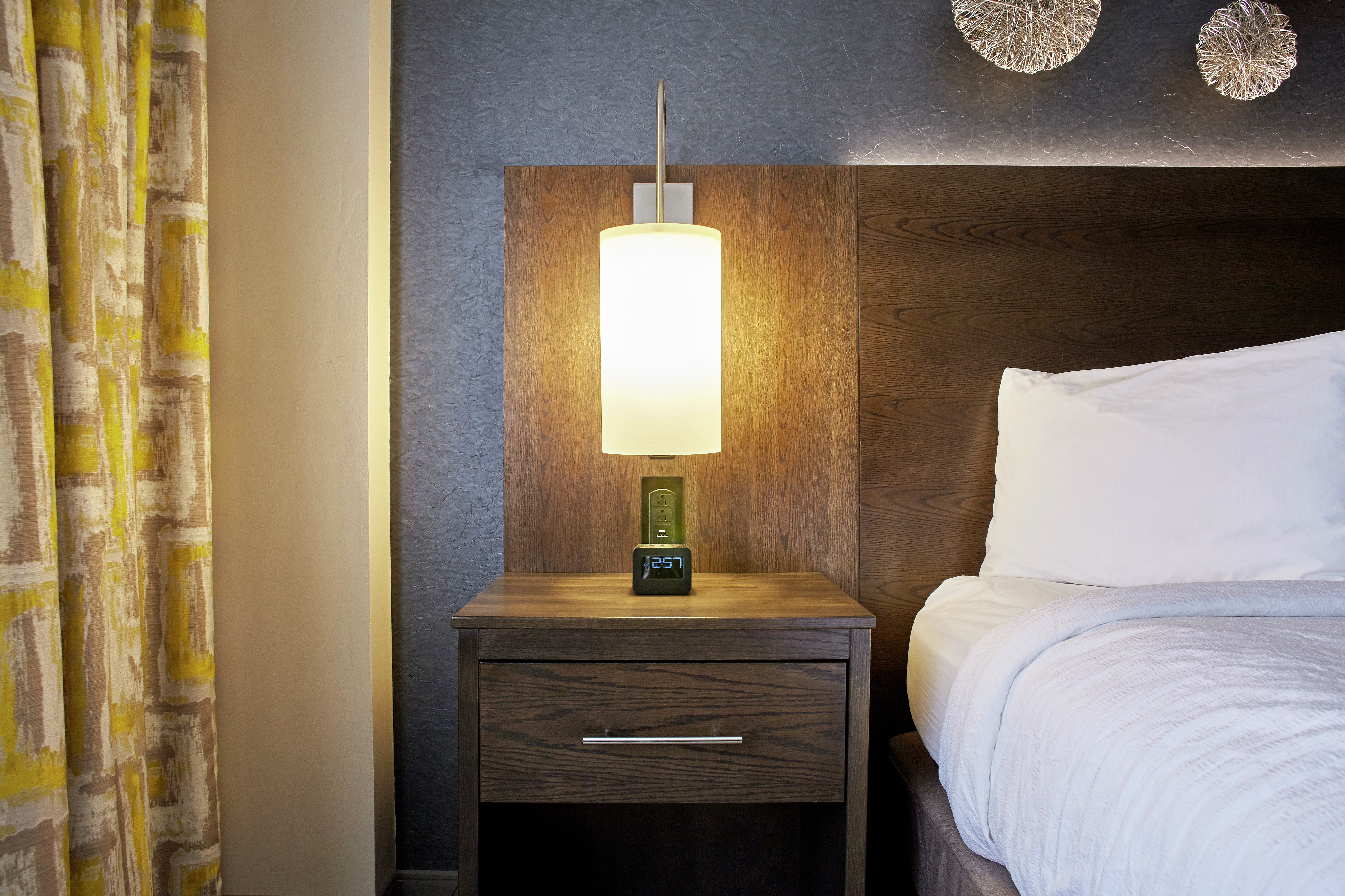 King Guestroom with Lamp and Bed Detail