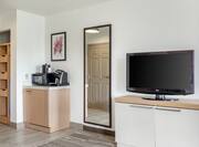 Guestroom TV With Coffee Station
