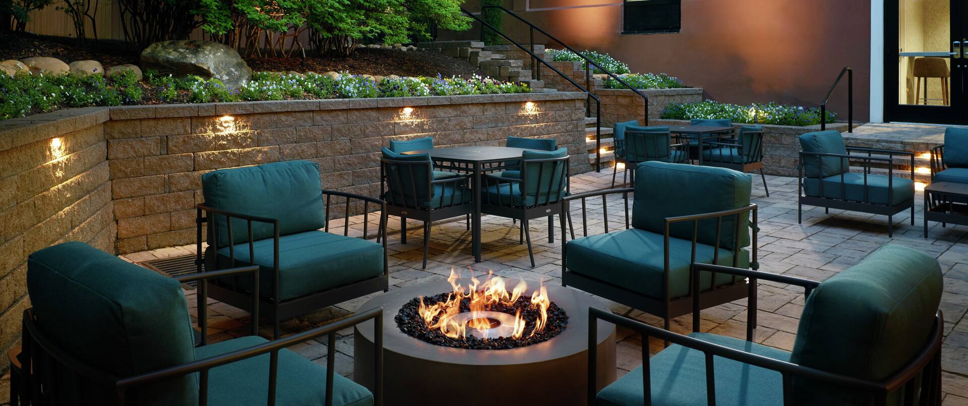 Fire pit on Patio