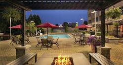 Outdoor Swimming Pool With Fire Pit