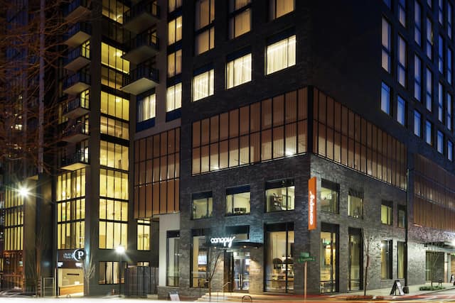 Canopy Atlanta Midtown Building Exterior at Night