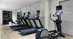 Treadmills and a Recumbent Bike in Fitness Center