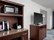 Microwave and Coffeemaker in Guest Room with HDTV