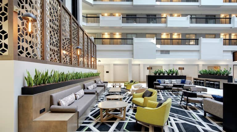 Atrium with comfortable seating
