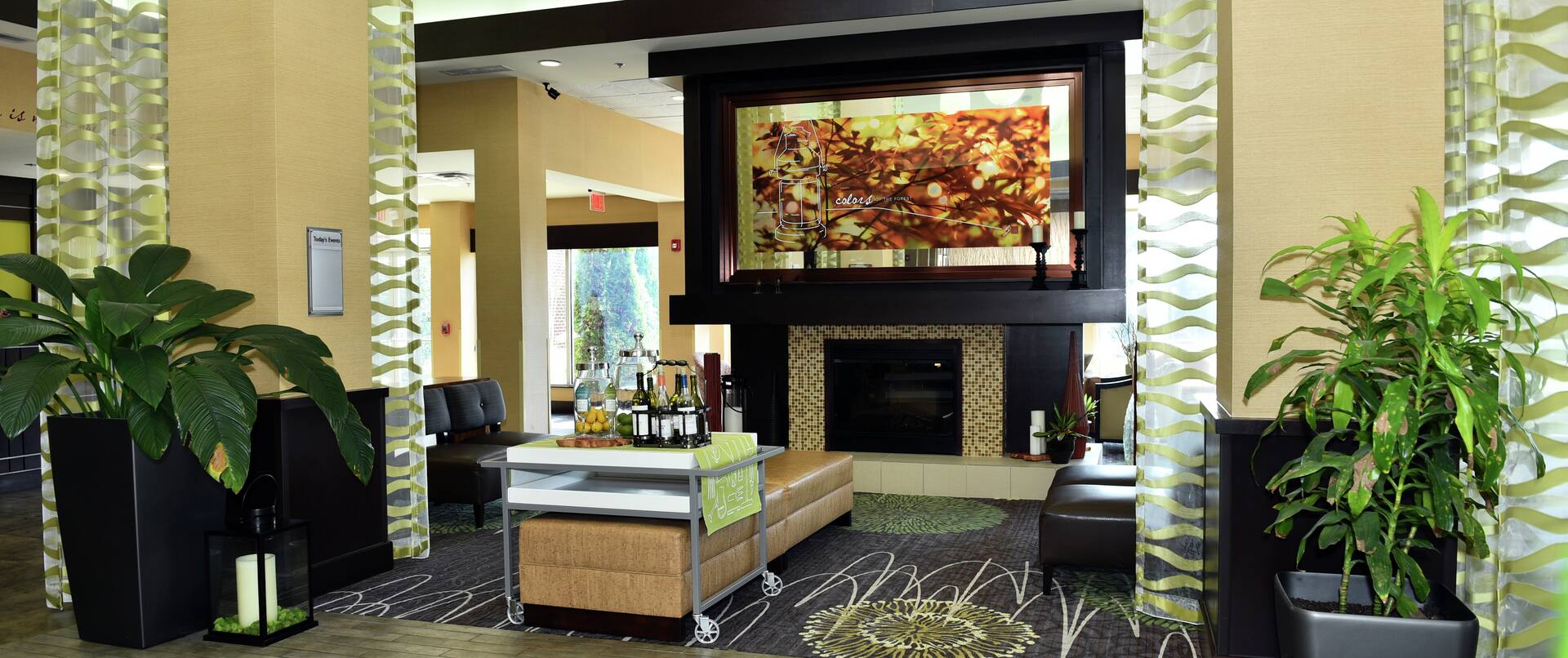 Lobby Seating Area and Fireplace