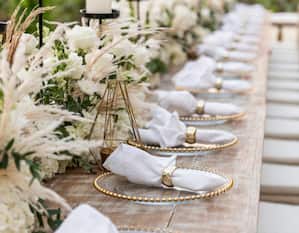 wedding reception table detail