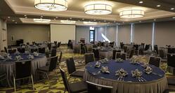 Ballroom With Banquet Set Up