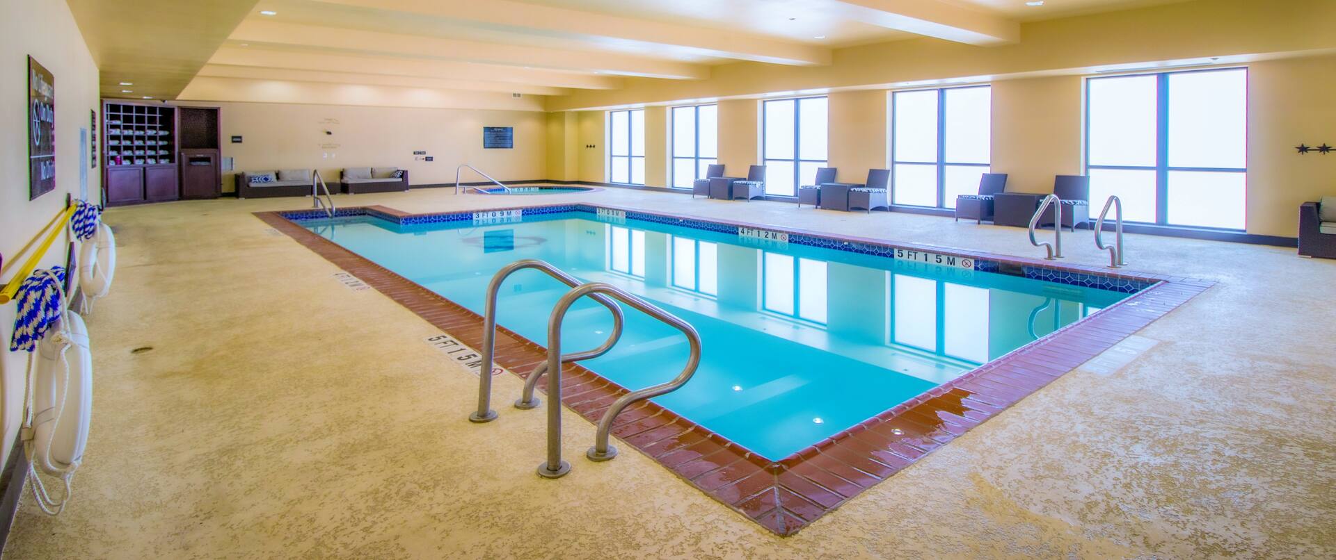 Indoor Pool with seating 