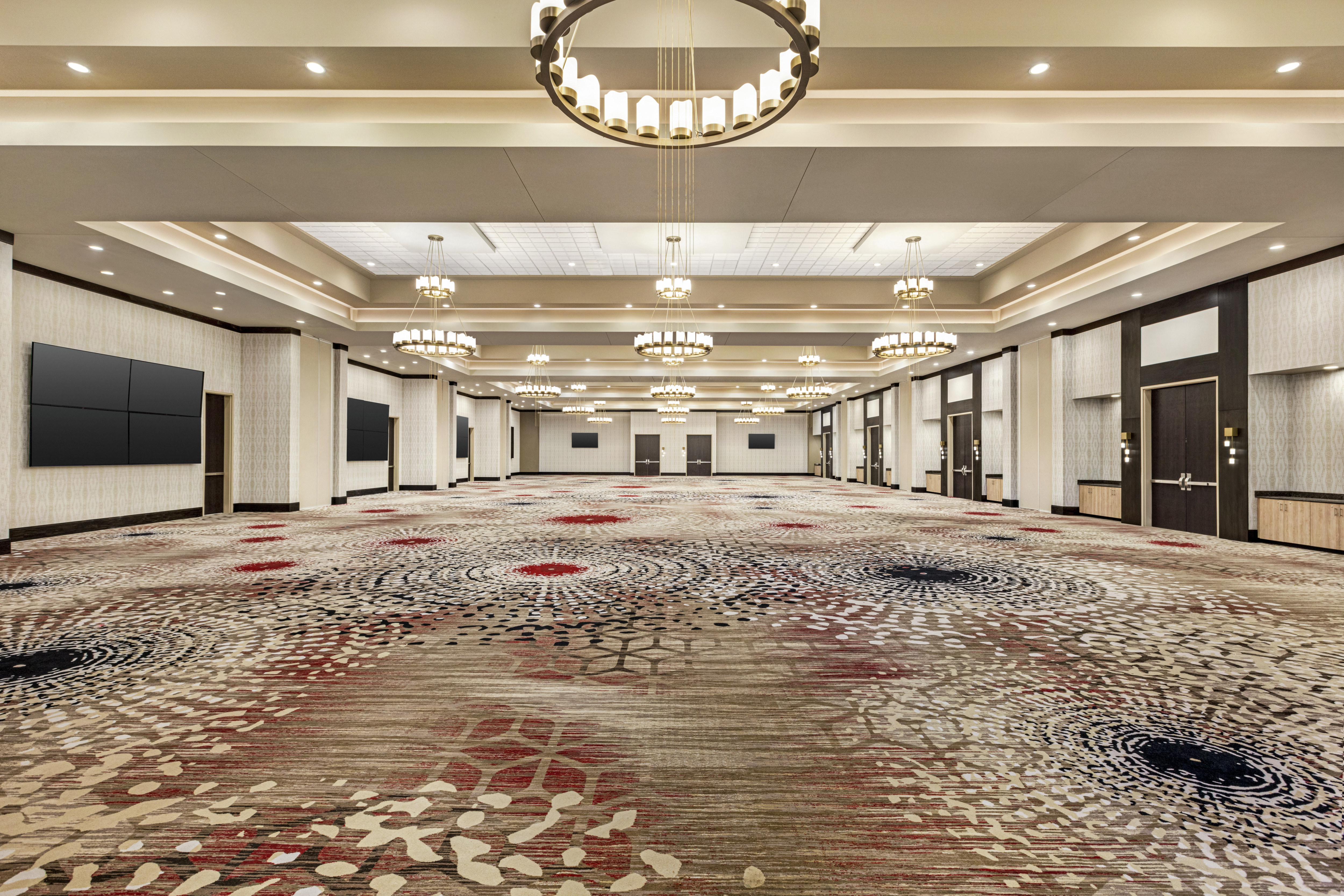 Spacious on-site ballroom for guest functions.