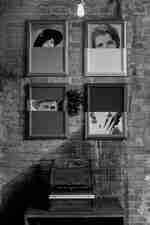 Wall Art Hanging on Exposed Brick