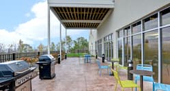 Outdoor Patio Seating Area with Grills