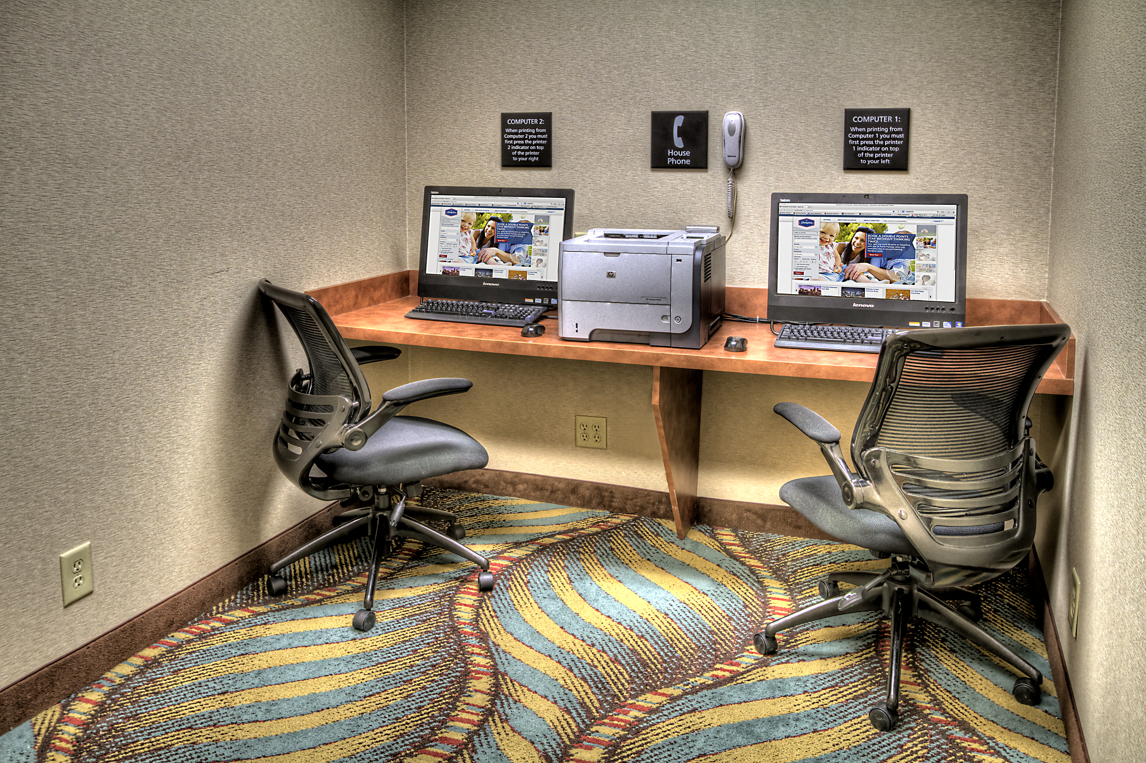 Complimentary business center