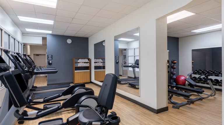 Get in a quick sweat session at our fitness center