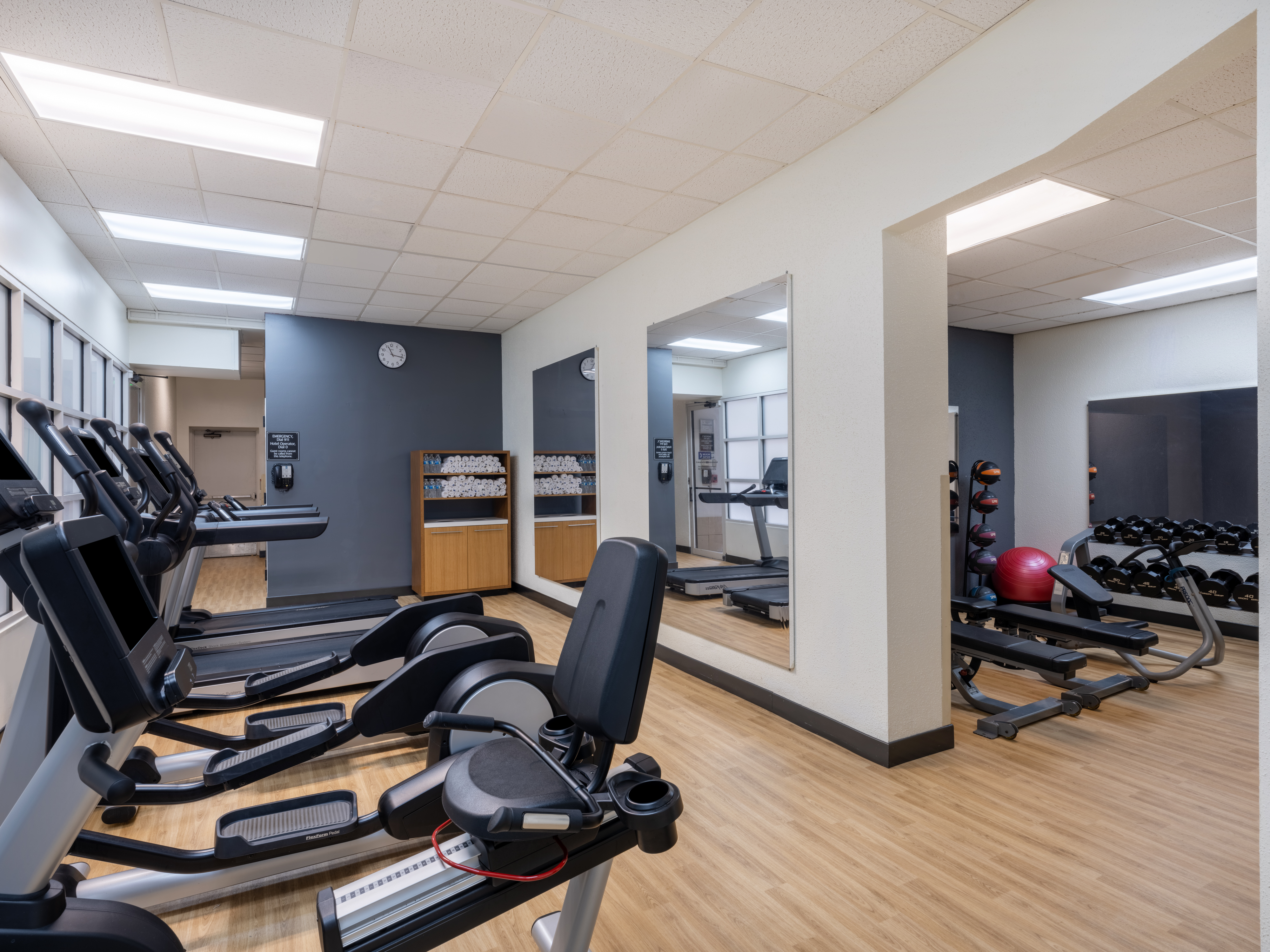 Get in a quick sweat session at our fitness center
