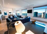 Suite Living Area with Sea View and Work Desk