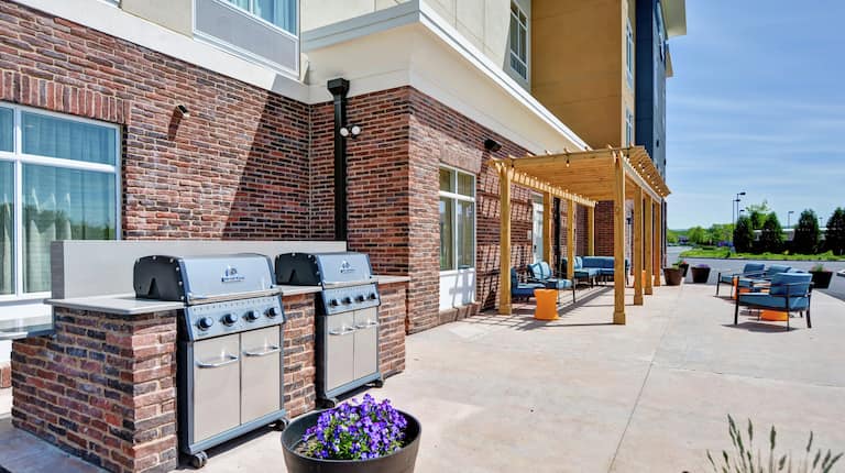 Patio With BBQ Grills