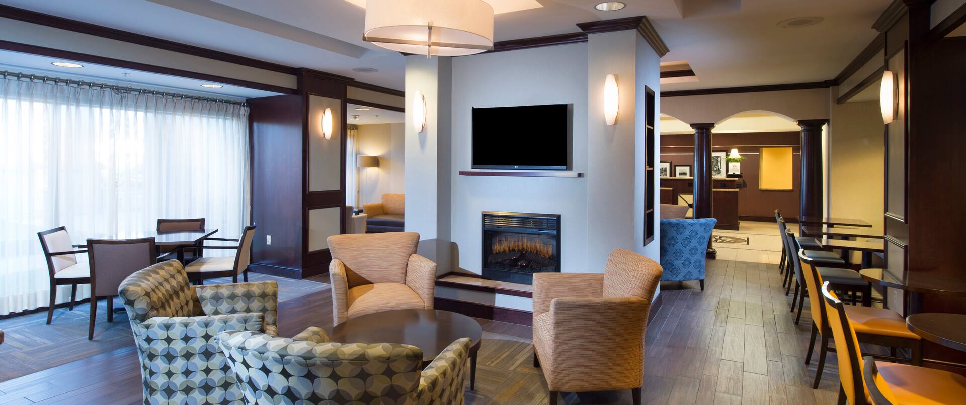 Lobby Seating Fireplace